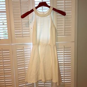 high neck skater dress